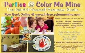 Color Me Mine Birthday Parties