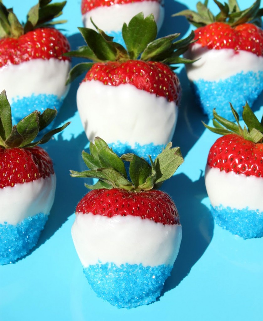 Red Whie and Blue Desserts - strawberries